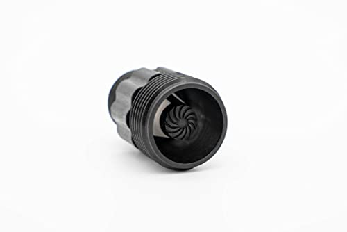 Reduziernippel mit integriertem Siebfilter, 125 my, 1/2 Außengewinde auf 3/4 Zoll, rückspülbarer Wasserfilter für Gartenschlauch, UV-stabiler Kunststoff, Schwarz