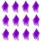 Larcele 12 Pcs Square Dance Jonglieren Schals für Kinder Mädchen Party Aktivitäten Zubehör Dekoration WDSJ-02 (Dunkelviolett)