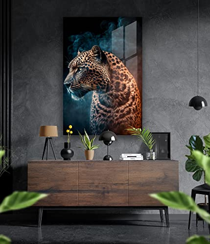 Manschin-Laserdesign Premium Wandbild aus Acrylglas oder Aluminiumverbund – Leopard LH01 in verschiedenen Größen (Acrylglas, 45x30cm)