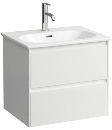 Laufen Lua Juego Completo, Lavabo Incl. Mueble bajo Lavabo, 600x515x440mm, H8600832601041, Color: Blanco Mate
