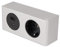 kalb - Powerbox USB pour meuble - Montage encastré - Prise 230 V - Port USB-A et USB-C - 140 x 46 x 62,5 mm - Argent - Station de charge pour appareils électriques