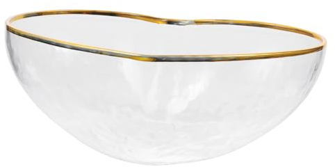 NAMOARLY 1Stück Kreative Transparente Glasschüssel in Herzform Stilvolle Servierschüssel für Obst Salat Dessert und Snacks Dekorative Schale für Besondere Anlässe und Tischdekoration