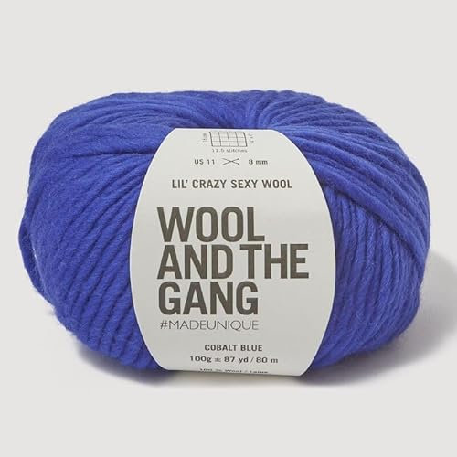 Wool and the Gang Lil' Crazy Sexy Wolle, Kobaltblau, 100 g, grob