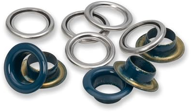 Prym 542543 542542 Ösen mit Scheiben, rot/silberfarbig, vearbeitbar mit dem Vario Creative Tool, marine, Ø 11 mm, 20 Anzahl