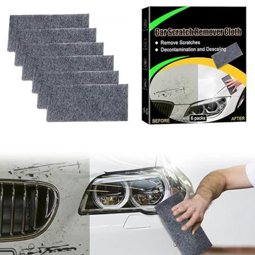 6 Stück Nano Sparkle Tuch Auto Kratzer Original Nano Sparkle Tuch Nanosparkle Tuch Nano Magic Tuch Car Scratch Remover Geeignet Zur Reparatur Kleinerer Kratzer im Lack und Zur Autoreinigung
