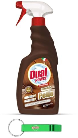 12x Dual Power Detergente Specifico Superfici in Pelle- Ideales Reinigungsmittel zur Reinigung aller Lederoberflächen 500ml + Beni Culinari Kostenloser Schlüsselanhänger