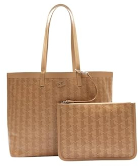 Lacoste Einkaufstasche für Damen und Herren, Mono Viennois Streifenhörnchen, One Size, Zeitgenössisch