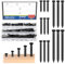 Glarks 300pcs 20/30 / 40/50 / 60mm brique acier clous Kit, noir acier au carbone Hardware clous, clous de finition, Brad et picture suspension clous, clous en bois, ciments clous
