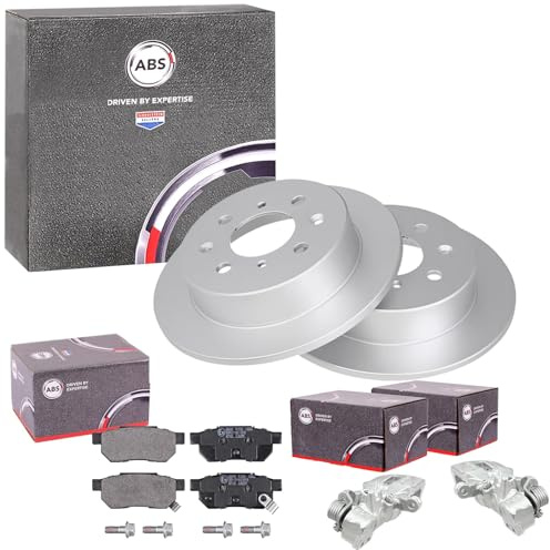 ABS Bremsscheiben + Beläge + Sättel hinten | 16192 + 36636 + 722011 + 722012 Kompatibel mit Jazz II (gd_, GE3, GE2),Jazz III (ge_, Gg_, Gp_, Za_)