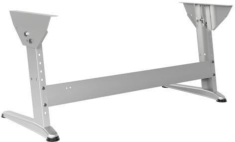 KESSLER PRO Tischgestell 120x40 cm - Schreibtischgestell mit Höhen- und Neigungsverstellung - Ergonomisch Schreibtisch Beine aus Metall, Grau