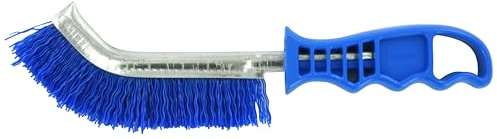 TIVOLY - Brosse à Main avec Fils Nylon - Nettoyage Extérieur du Domestique - Brossage Joints, Carrelage et Terrasse en Pierre - Manche Ergonomique