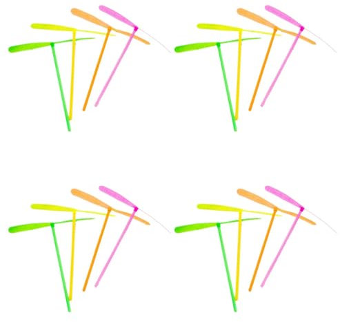 15pcs Flying Toys,Plastic Helicopter Outside Wind Up Toys Frisbee for Kids Dragonfly Spinner Outdoor Activities Hand Rub Propeller Flight for Birthday Party Favors,Picnics,Playdates Easy Carry Lightly