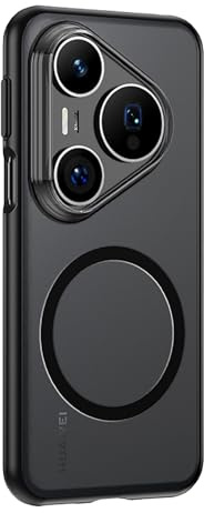 GIOPUEY Magnetische Handyhülle für Huawei Pura 80 Ultra Hülle, Case Kompatibel mit MagSafe, Matte PC Zurück + TPU Bumper Stoßfeste Schutzhülle - Black