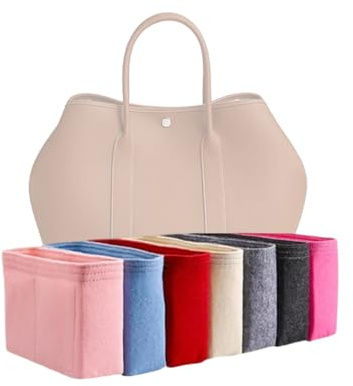 Xoppia Taschen-Organizer, kompatibel mit Hermes Garden Party 36 Tasche, Filzeinsatz Liner für Frauen Handtasche (Braun, Stil A)