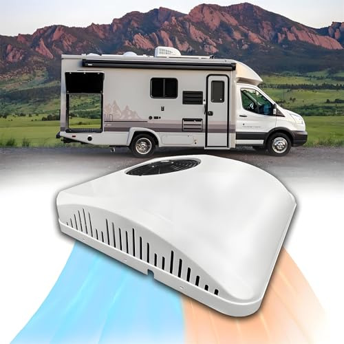 GYQSSD Portable 12V/24V DC Air Conditioner - 8530 BTU RV Rooftop DC Unit with Heat, Dehumidifier, Cooling, Fan, For Truck, Boat, Automotive, Camper, Travel Trailer 12V