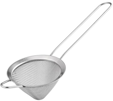 ANDRESLAD Cone Shape Ice Drainer Filter Funnel Strainer with Fine Mesh for Residue Straining in Bar Kitchen Home and Restaurant Use Easy Liquid Flow Triangular Sieve Tool