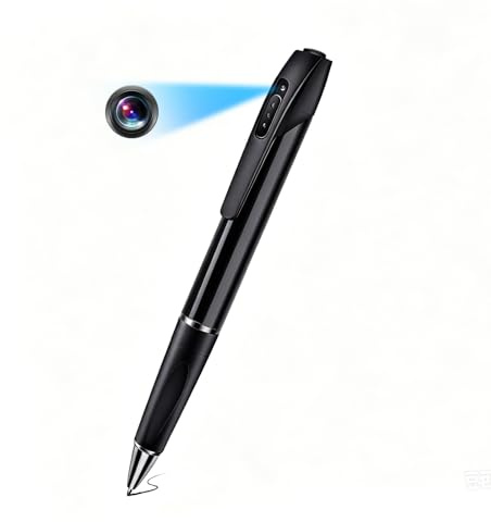 IKLOOCQ Tragbare Mini Kamera FHD1080P,2 in 1 Mini Überwachungskamera | Innen-Stiftkamera, Überwachungskamera für Innen mit 350 mAh Akku und Loop-Aufnahme