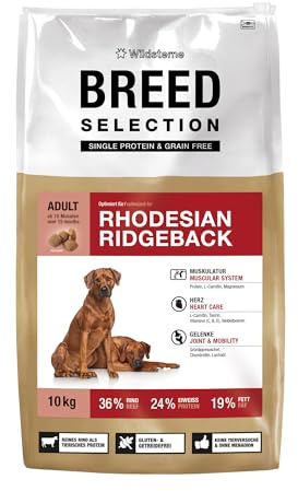 Wildsterne Breed Selection Rhodesian Ridgeback, 10 kg | Getreidefreies Trockenfutter | Monoprotein | von Tierärzten entwickelt
