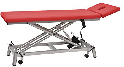 Therapieliege pader.eco fresh 2.0 mit Turbomotor, Kirsch, Gestell Silber, Radachshebesystem