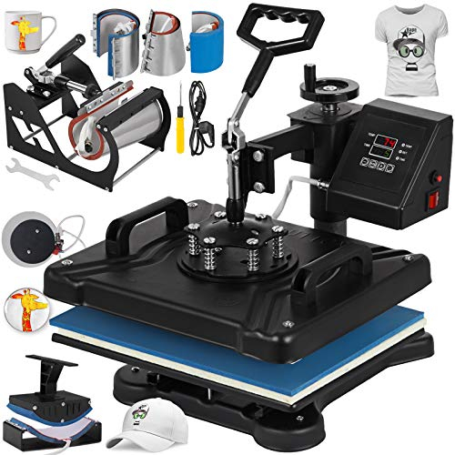 VEVOR 8 en 1 Presse à Chaud 38 x 30 cm Presse de la Chaleur Machine de Sublimation Machine de Transfert pour T-Shirt Multifonction Professionnel et à la Maison