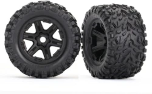 Traxxas 8672 Wheels with Talon Ext Tires, 3.8, Black