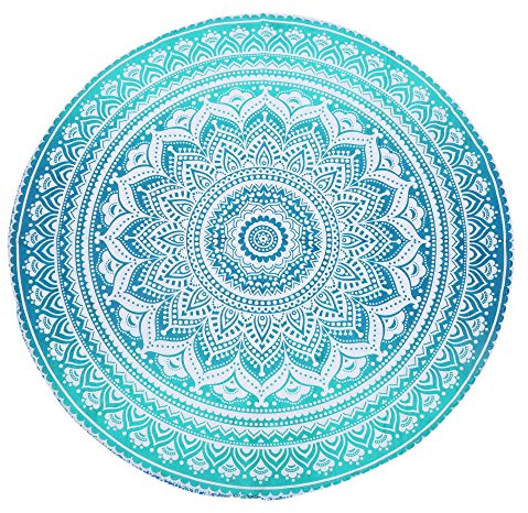 RAJRANG BRINGING RAJASTHAN TO YOU Tapestry-Cotton Sheeting-Sea Green-Screen Printing-1-Pcs-D-48