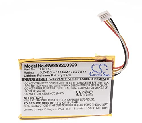 vhbw Batterie Compatible avec JBL Clip 3AN, 3SAND, 3 Enceinte, Haut-parleurs (1000mAh, 3,7V, Li-polymère)