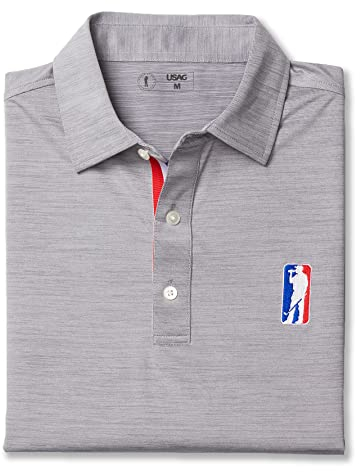 U Suck at Golf Herren Golf-Poloshirt – Dry Fit Golf-Poloshirts für Herren – Hochleistungs-Golfschläger-Bekleidungsunternehmen, Amatuer Tour Grau, 3X-Groß