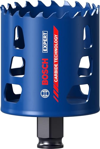 Bosch 1x EXPERT Multi Material Power Change Plus-Lochsäge (für Holz mit Metall, Ziegelstein, Ø 60 mm, Professional Zubehör Bohrmaschine)