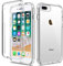 LCHULLE Crystal for iPhone 7 Plus 8 Plus Case 360 Shockproof Clear Cover Silicone Glossy Bumper Screen Protector, Front and Back Full Body Drop Proof Protective Anti Yellow Case-Transparent