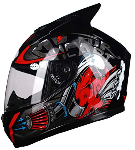 Motorrad-Integralhelm für Männer Motorradhelm Vollgesichts-Klappmotorradhelm Joker Motorradhelmstreifen