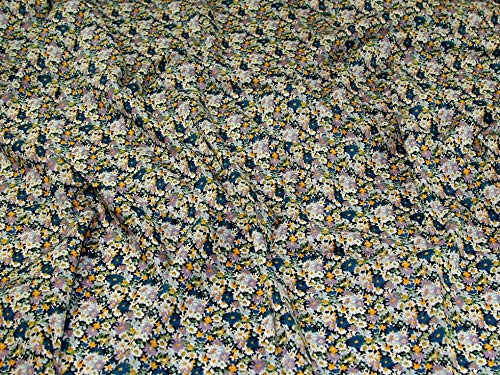 Liberty London Tana Baumwollstoff, Meterware, Blaugrün
