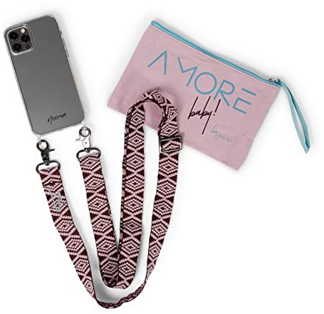 NOOMYA® Premium Fashion Handykette | Set Handyhülle iPhone 12/12 PRO & Handyband Wine Tasting | Handygurt zum Umhängen | Necklace Hülle mit Band | Set Wechselband mit Phone Case | Geschenk