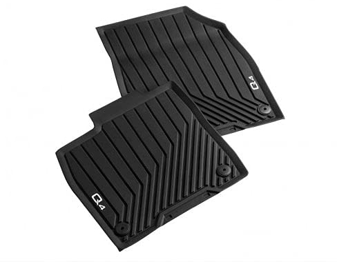Audi 89B061501041 Allwetterfussmatten vorn Premium Allwettermatten Gummimatten Gummi Fußmatten, schwarz, mit Q4 Schriftzug