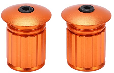 1 Paar Fahrrad Lenkerstopfen Orange Aluminiumlegierung Verstellbare Lenkerendkappen Lenkerendstopfen für 18-20 mm Rennrad BMX MTB Fahrradlenker