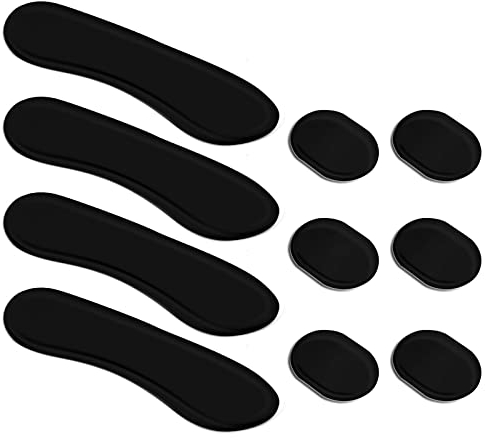LUTER 10 Stück Trommel Dämpfer Pads, Weiches Silikon Ovaler und Langer Streifen Drum Pads Dämpfer Gel Dämpfer Schlagzeug Schall Dämpfungs Pads Klangregelung für Trommelkopf Becken (Schwarz)
