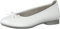 Jana Damen Ballerinas aus Kunstleder Elegant Weite H Mehrweite, Weiß 1 (Weiß), 38 EU
