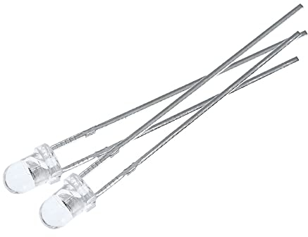 100 Stück 3mm 850nm LEDs Infrarotstrahler Infrarot Emitter IR Empfänger Dioden Klare transparente runde Linse Glühbirne Lampen Elektronikkomponenten Anzeige Leuchtdioden für arduino