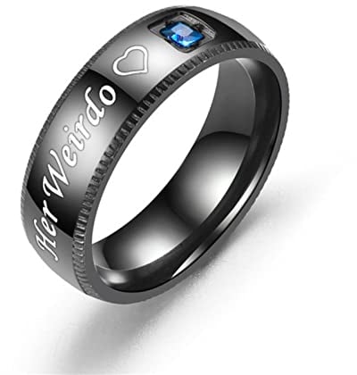HCMA Promise Paar Ringe Trendy Her King & His Queen Crystal Stone Crown Charm Ehering aus Titanstahl für Damen