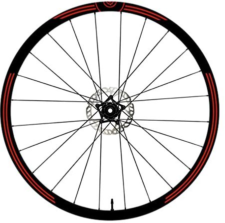 DualColorStampe Aufkleber kompatibel mit Campagnolo Felgen 26 Zoll – 27,5 Zoll – 28 – 29 Zoll – Fahrrad MTB Fahrrad Sticker Felgen MTB B0018 (28 – 29 Zoll, Rot 31)