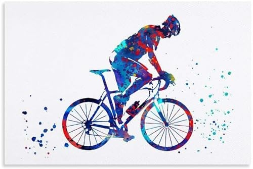 LBMED Leinwand Bilder Kunst Rennrad-Sport-Dekorations-Plakat-Malerei für Büro-Dekor Malerei Poster Druckt Gedruckte 23.6x35.4(60x90cm) Kein Rahmen