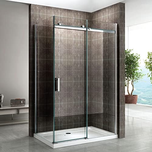 ALIXA Cabine de douche H 200 cm porte coulissante en verre 8 mm transparent 75 x 120 cm (porte 120)