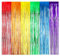 O-Kinee Lametta Vorhänge Regenbogen, 2 Stück Metallische Glitzervorhang 1m x 2.5m, Glitzer Tinsel Curtain,Deko für Weihnachtsbaum Kindergeburtstag Party Festivals Party ​Regenbogen Bühnendekor