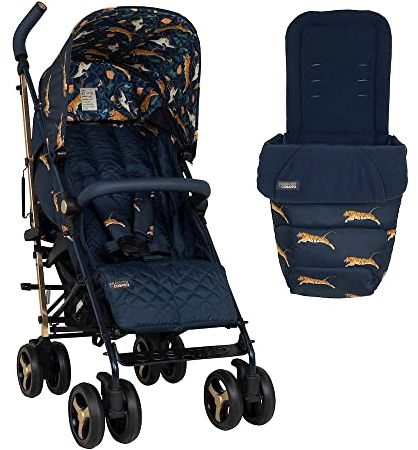 Cosatto Supa 3 Buggy mit Fußsack – Leichter Kinderwagen, Ab Geburt bis 25kg – Leicht & kompakt mit Schirmfaltung, großer Korb, Getränkehalter (On The Prowl)