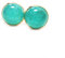 Achat Ohrringe blau, Edelstein Ohrstecker vergoldet, Naturstein Schmuck