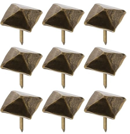 VGOL 40 Stück Polsternägel Cyan Bronze Möbel Dekorative Quadratnieten Nieten Pins Metall Klammern Verschlüsse für Sofa Bett Holz Tür Dekor
