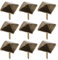 VGOL 40 Stück Polsternägel Cyan Bronze Möbel Dekorative Quadratnieten Nieten Pins Metall Klammern Verschlüsse für Sofa Bett Holz Tür Dekor