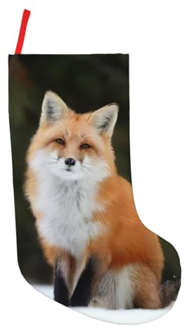 OPSREY Lustiger Fuchs gedruckt Weihnachtsstrumpf Urlaub Party Dekoration