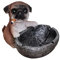 WOBARTCO Aschenbecher mit Fußballmotiv, Mops-Hund, für Zigaretten und Zigarre, niedlicher Aschenbecher für Raucher, Harz-Aschenbecher für drinnen und draußen, Terrasse, Garten
