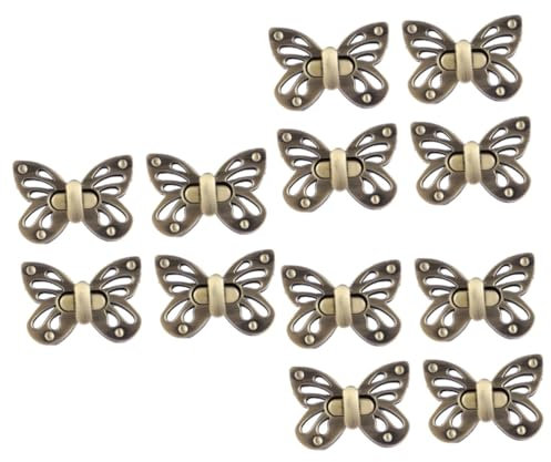 NUOBESTY 12 Pcs Handbag Lock Purse Lock Cross-Body Bag Lock Purses Keychain Ring Bracelet Locks Clutches Closures Lock Clutch Clasp Turn Lock Girl Accessories Buckle Key Chain Wallet Metal
